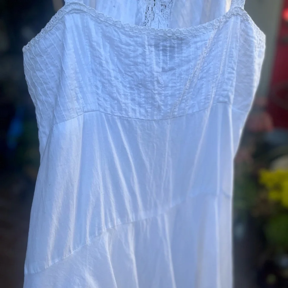 Vasna | White Pearls Boho Dress | Size Large - Picture 9 of 16